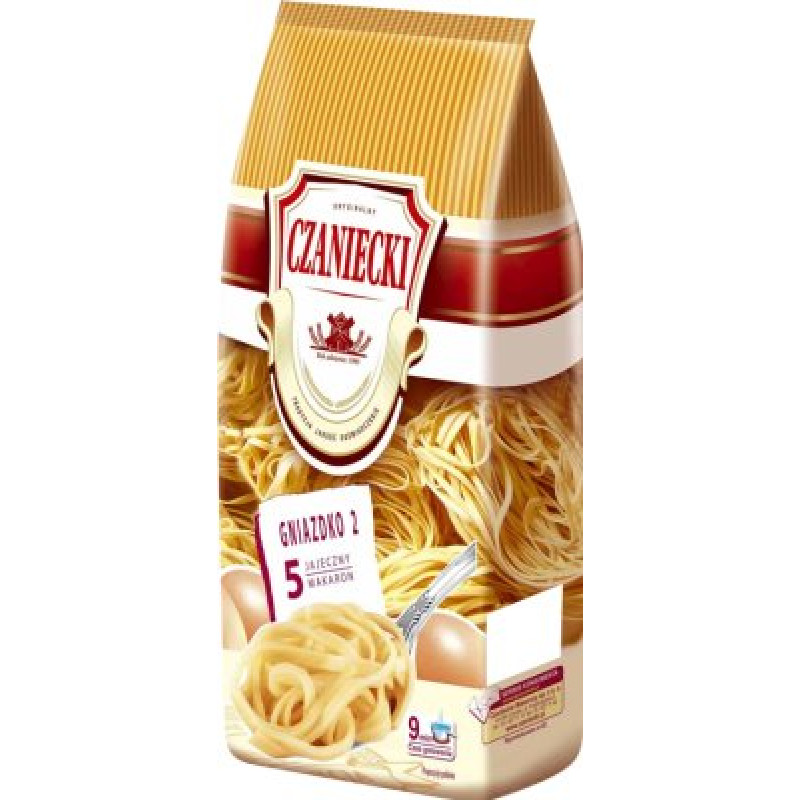 CZANIECKI MAKARON GNIAZDKO NR 2 5 JAJECZNY 500G