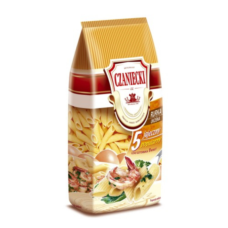 CZANIECKI MAKARON RURKA UKOSNA 5 JAJECZNY 250G